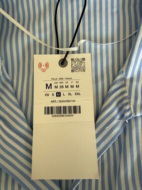 NWT ZARA ZW COLLECTION POPLIN SHIRT DRESS